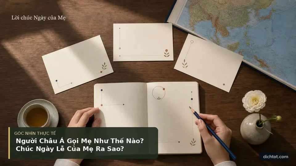 Chi tiết minh họa dịch thuật trong bài Người Châu Á Gọi Mẹ Như Thế Nào? Chúc Ngày Lễ Của Mẹ Ra Sao?