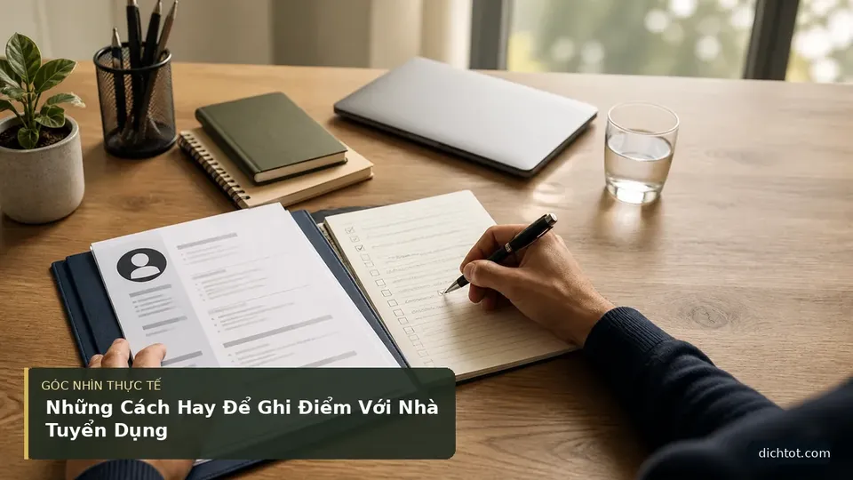 Chi tiết minh họa dịch thuật trong bài Những Cách Hay Để Ghi Điểm Với Nhà Tuyển Dụng