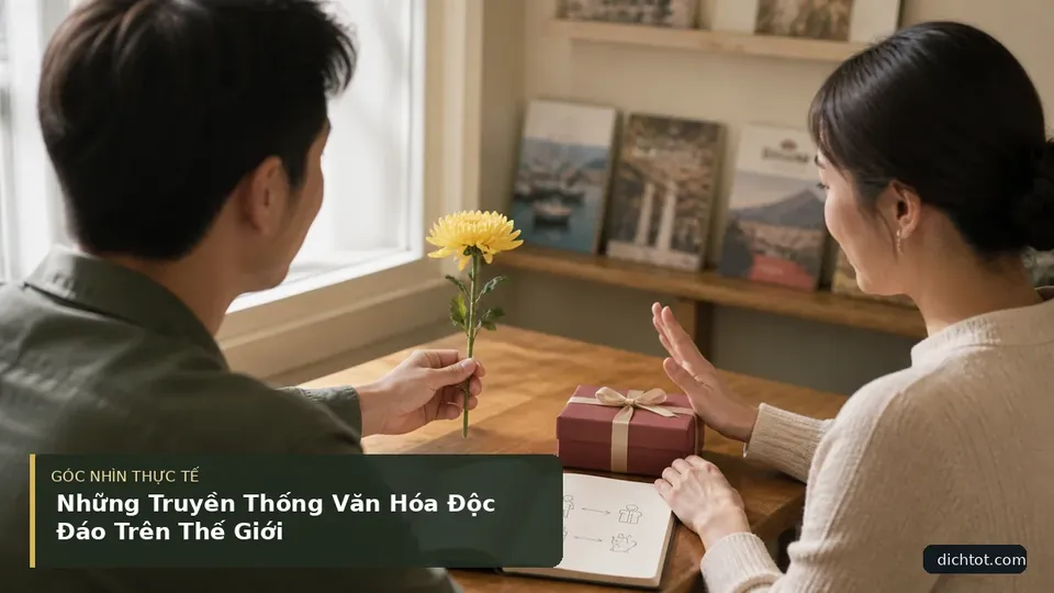 Chi tiết minh họa dịch thuật trong bài Những Truyền Thống Văn Hóa Độc Đáo Trên Thế Giới