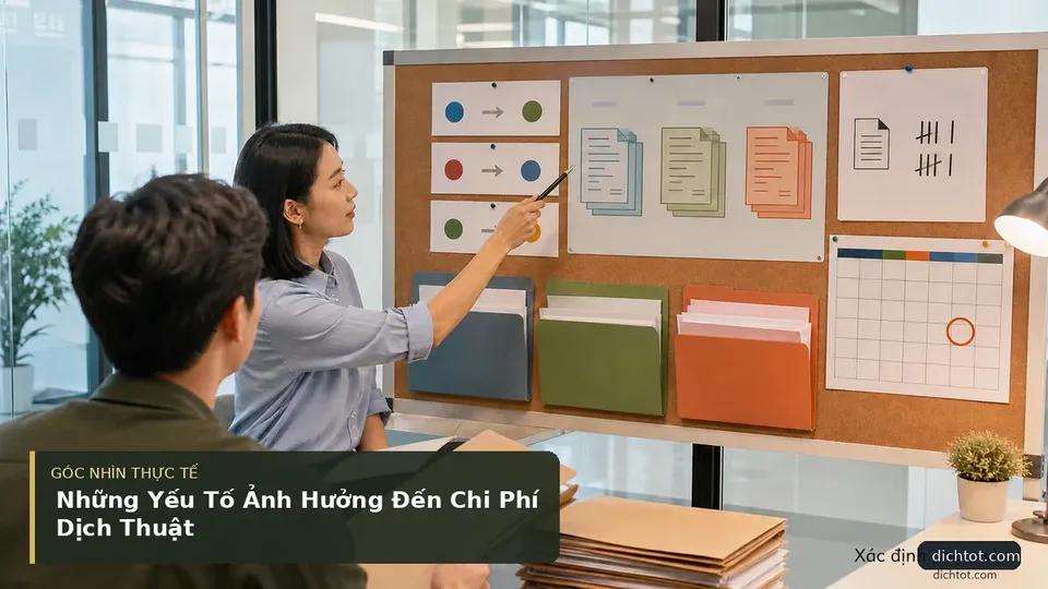 Những Yếu Tố Ảnh Hưởng Đến Chi Phí Dịch Thuật — hình minh họa dịch thuật