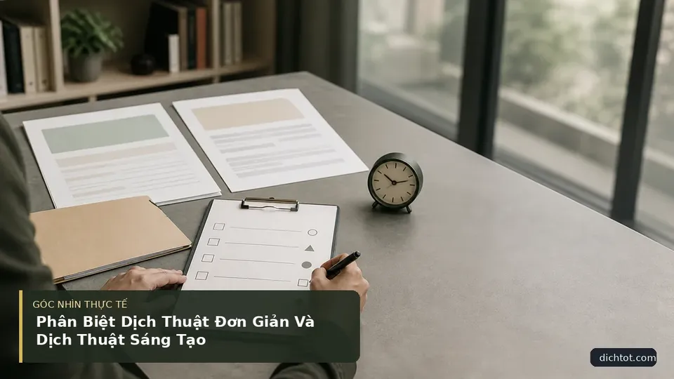 Phân Biệt Dịch Thuật Đơn Giản Và Dịch Thuật Sáng Tạo — hình minh họa dịch thuật