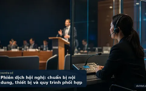 Phiên dịch hội nghị: chuẩn bị nội dung, thiết bị và quy trình phối hợp
