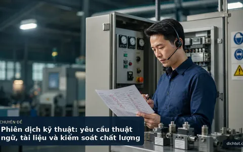 Phiên dịch kỹ thuật: yêu cầu thuật ngữ, tài liệu và kiểm soát chất lượng