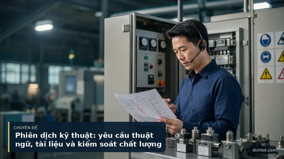 Phiên dịch kỹ thuật: yêu cầu thuật ngữ, tài liệu và kiểm soát chất lượng