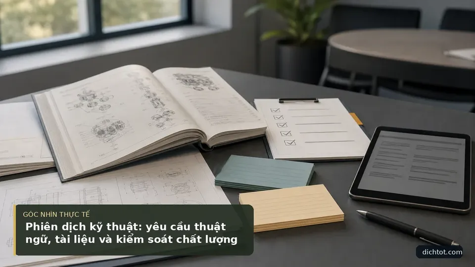 Chi tiết minh họa dịch thuật trong bài Phiên dịch kỹ thuật: yêu cầu thuật ngữ, tài liệu và kiểm soát chất lượng