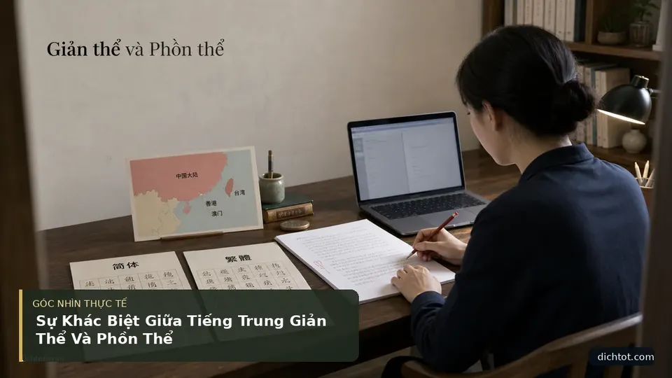 Chi tiết minh họa dịch thuật trong bài Sự Khác Biệt Giữa Tiếng Trung Giản Thể Và Phồn Thể