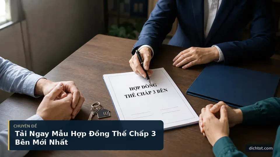 Tải Ngay Mẫu Hợp Đồng Thế Chấp 3 Bên Mới Nhất