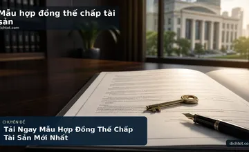 Tải Ngay Mẫu Hợp Đồng Thế Chấp Tài Sản Mới Nhất