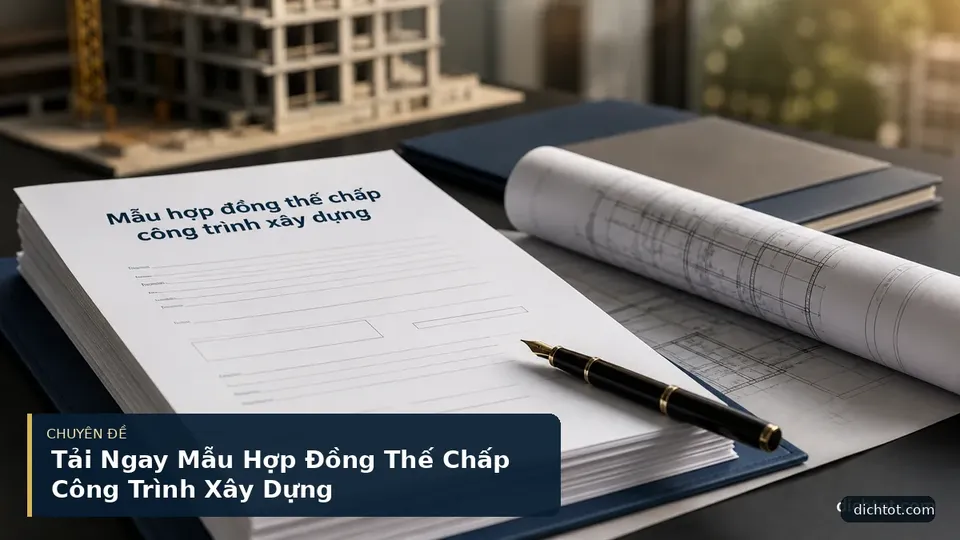 Tải Ngay Mẫu Hợp Đồng Thế Chấp Công Trình Xây Dựng