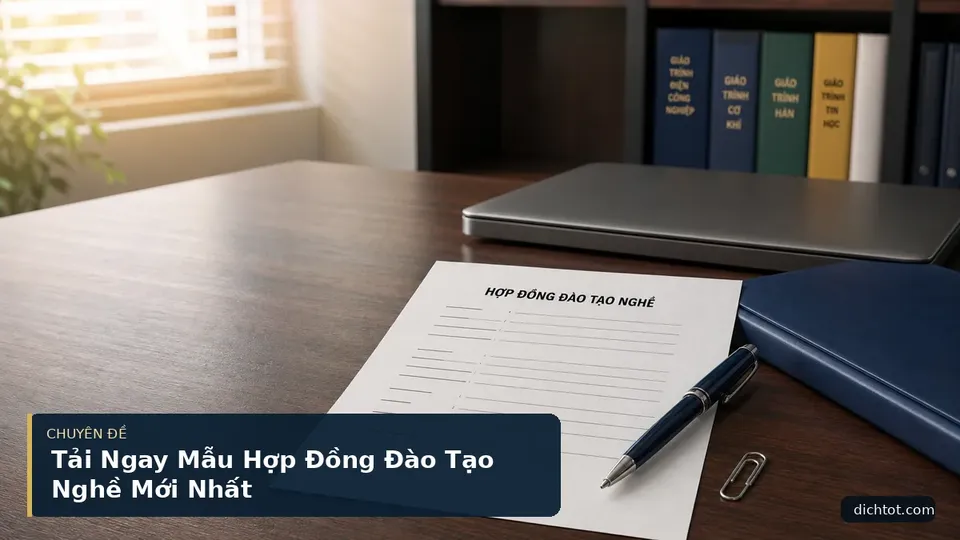 Tải Ngay Mẫu Hợp Đồng Đào Tạo Nghề Mới Nhất