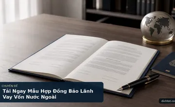 Tải Ngay Mẫu Hợp Đồng Bảo Lãnh Vay Vốn Nước Ngoài