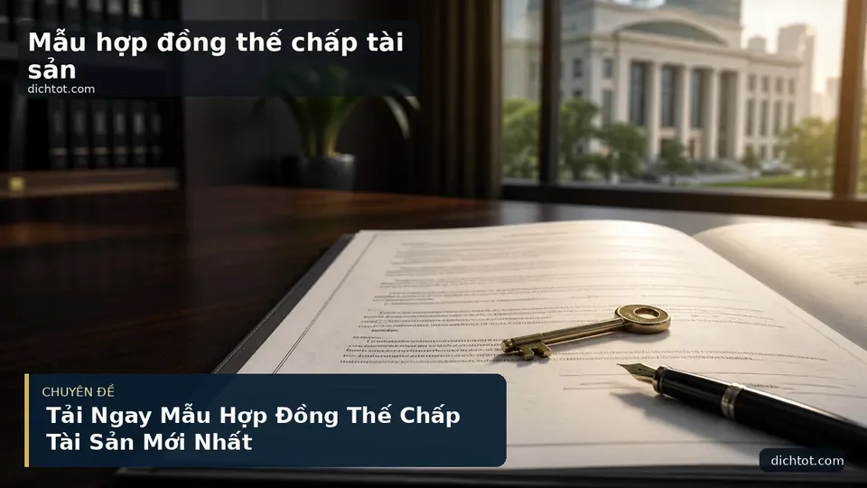 Tải Ngay Mẫu Hợp Đồng Thế Chấp Tài Sản Mới Nhất