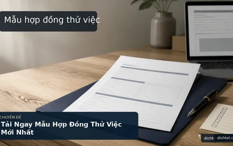 Tải Ngay Mẫu Hợp Đồng Thử Việc Mới Nhất