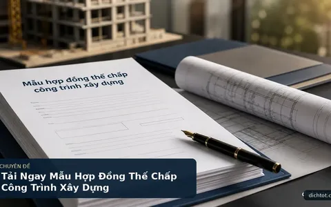 Tải Ngay Mẫu Hợp Đồng Thế Chấp Công Trình Xây Dựng