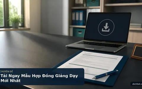 Tải Ngay Mẫu Hợp Đồng Giảng Dạy Mới Nhất