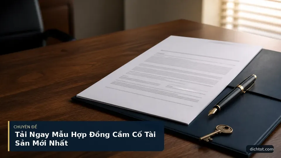 Tải Ngay Mẫu Hợp Đồng Cầm Cố Tài Sản Mới Nhất