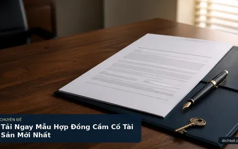 Tải Ngay Mẫu Hợp Đồng Cầm Cố Tài Sản Mới Nhất