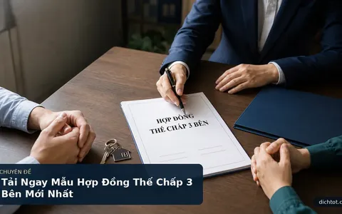 Tải Ngay Mẫu Hợp Đồng Thế Chấp 3 Bên Mới Nhất