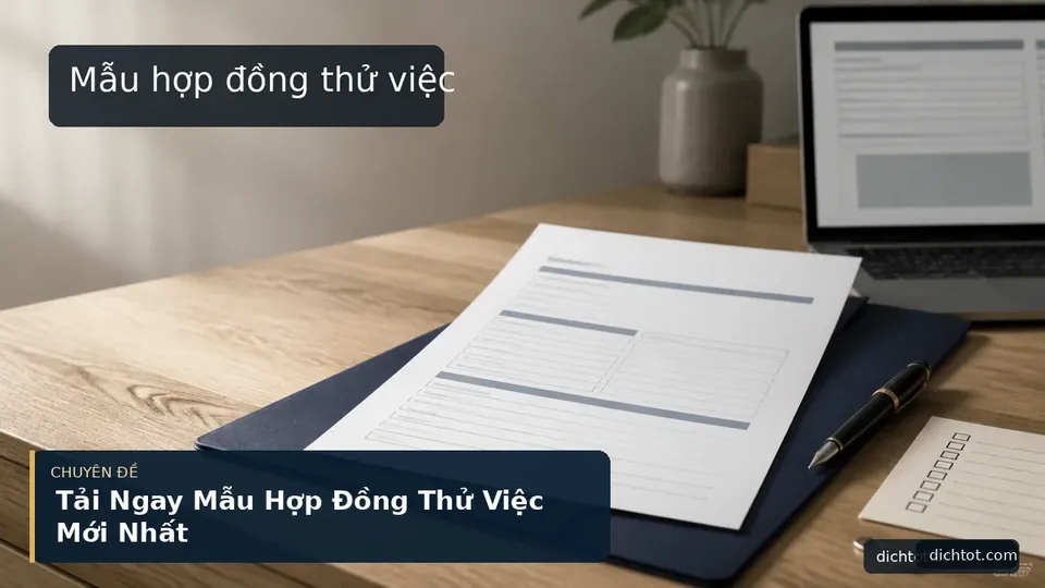 Tải Ngay Mẫu Hợp Đồng Thử Việc Mới Nhất