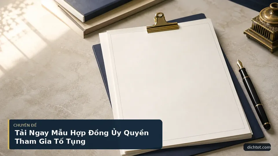 Tải Ngay Mẫu Hợp Đồng Ủy Quyền Tham Gia Tố Tụng