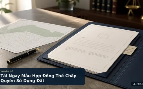 Tải Ngay Mẫu Hợp Đồng Thế Chấp Quyền Sử Dụng Đất