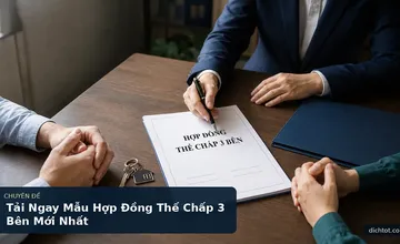 Tải Ngay Mẫu Hợp Đồng Thế Chấp 3 Bên Mới Nhất