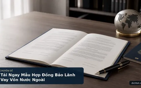 Tải Ngay Mẫu Hợp Đồng Bảo Lãnh Vay Vốn Nước Ngoài