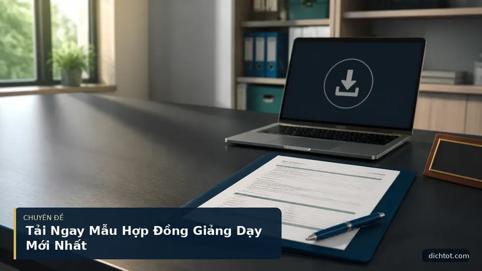 Tải Ngay Mẫu Hợp Đồng Giảng Dạy Mới Nhất