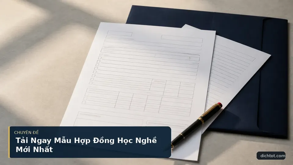 Tải Ngay Mẫu Hợp Đồng Học Nghề Mới Nhất