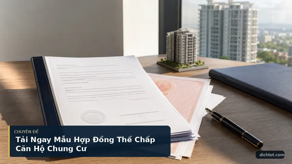 Tải Ngay Mẫu Hợp Đồng Thế Chấp Căn Hộ Chung Cư