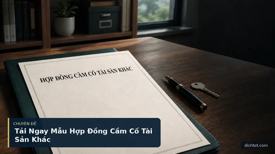 Tải Ngay Mẫu Hợp Đồng Cầm Cố Tài Sản Khác