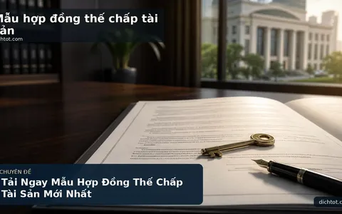 Tải Ngay Mẫu Hợp Đồng Thế Chấp Tài Sản Mới Nhất
