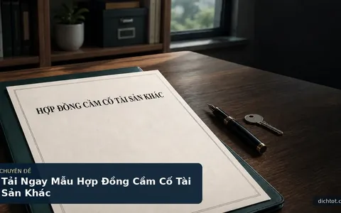 Tải Ngay Mẫu Hợp Đồng Cầm Cố Tài Sản Khác