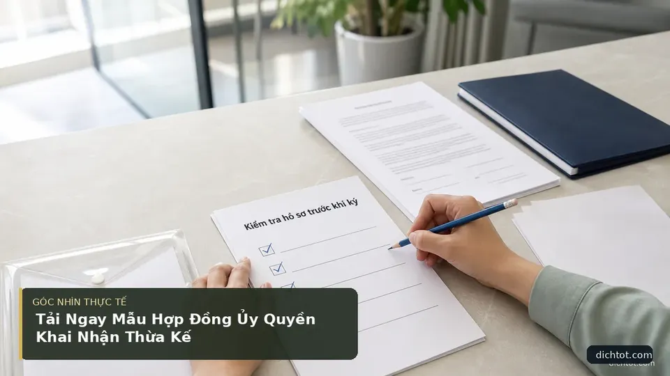 Chi tiết minh họa dịch thuật trong bài Tải Ngay Mẫu Hợp Đồng Ủy Quyền Khai Nhận Thừa Kế