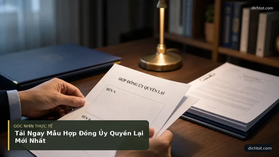 Chi tiết minh họa dịch thuật trong bài Tải Ngay Mẫu Hợp Đồng Ủy Quyền Lại Mới Nhất