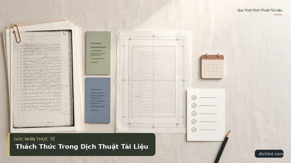 Thách Thức Trong Dịch Thuật Tài Liệu — hình minh họa dịch thuật