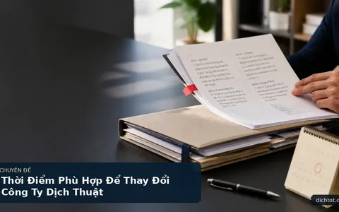 Thời Điểm Phù Hợp Để Thay Đổi Công Ty Dịch Thuật