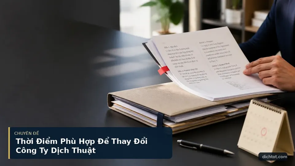 Thời Điểm Phù Hợp Để Thay Đổi Công Ty Dịch Thuật