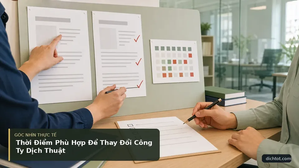 Thời Điểm Phù Hợp Để Thay Đổi Công Ty Dịch Thuật — hình minh họa dịch thuật