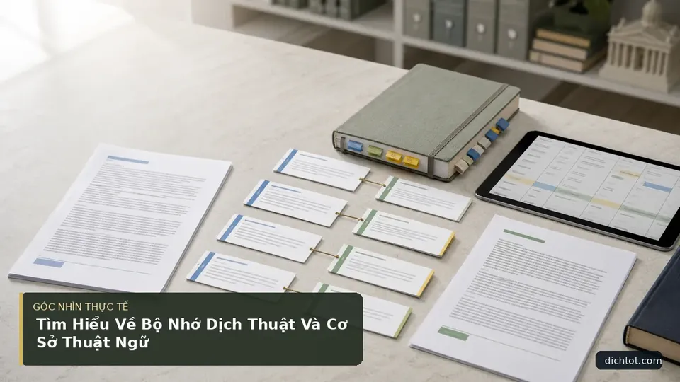 Tìm Hiểu Về Bộ Nhớ Dịch Thuật Và Cơ Sở Thuật Ngữ — hình minh họa dịch thuật