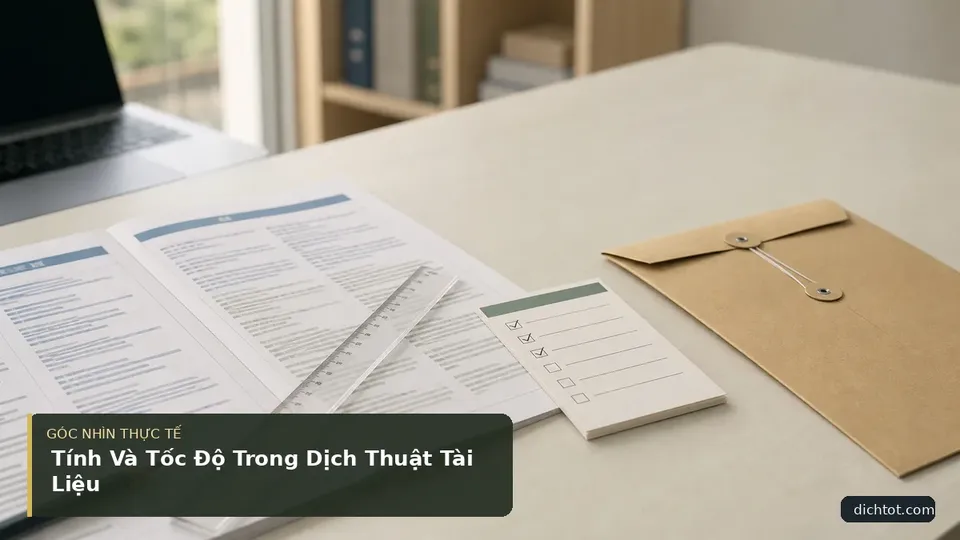 Tính Và Tốc Độ Trong Dịch Thuật Tài Liệu — hình minh họa dịch thuật