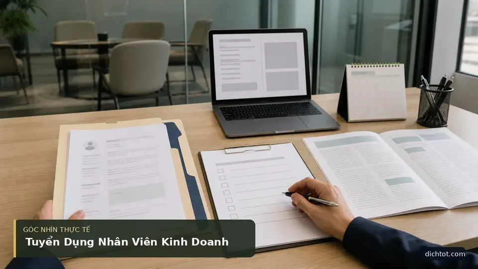 Chi tiết minh họa dịch thuật trong bài Tuyển Dụng Nhân Viên Kinh Doanh