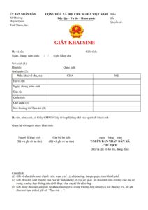 Dịch thuật Giấy khai sinh công chứng