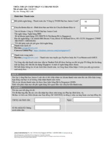 Mẫu Thư Mời Nhập Học Đại học JCU Singapore