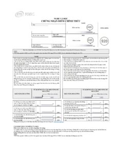 Dịch thuật công chứng chứng chỉ TOEIC sang tiếng Việt
