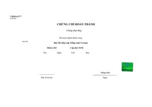 Chứng chỉ Versant – Dịch thuật & công chứng tại CVN